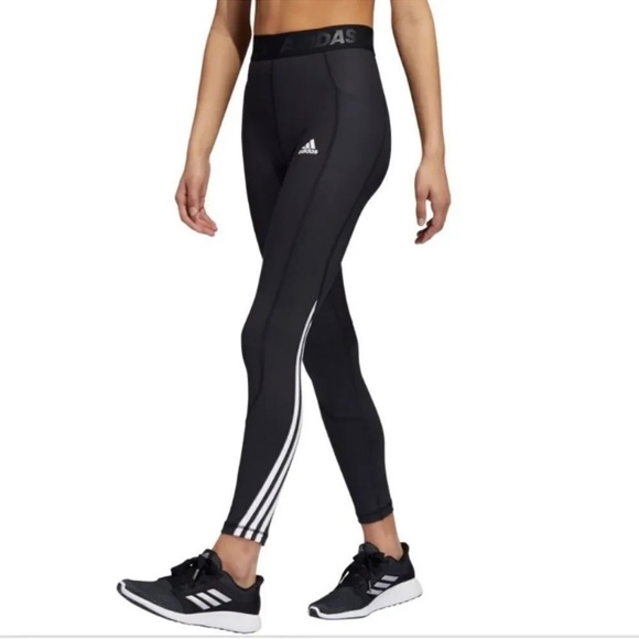 Adidas Women's Full-Length 3-Stripe Leggings - Picture 1 of 1